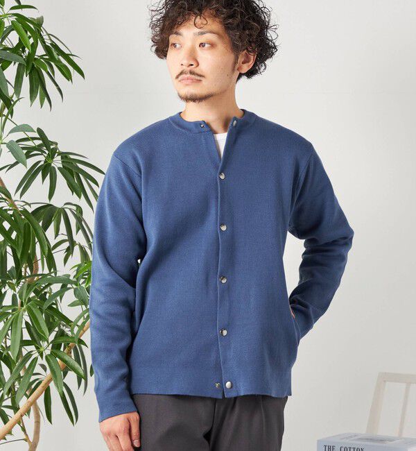 SHIPS any「SHIPS any: 〈手洗い可能〉 ミラノリブ クルーネック カーディガン 24SS◇」|カーディガン|