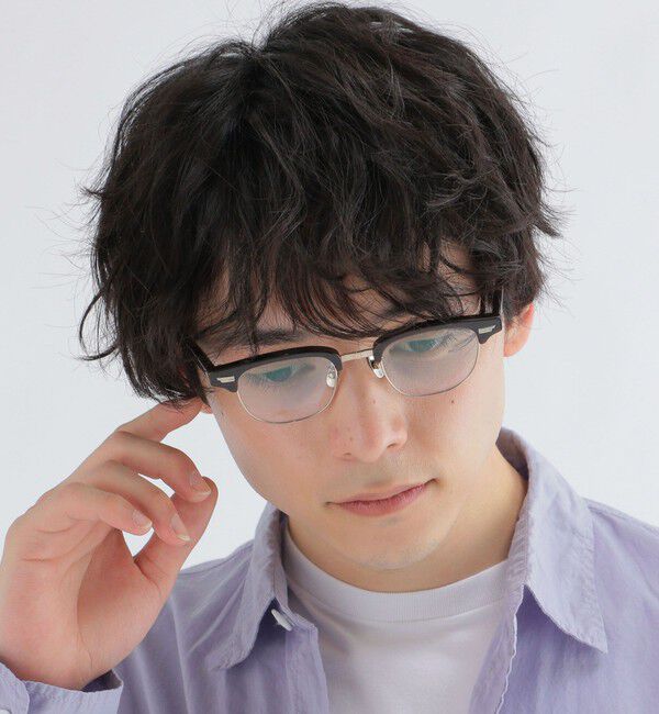 SHIPS any「【SHIPS any別注】銘品晴夫作：MALCOLM セルロイド&times;チタン 眼鏡◇」|サングラス|