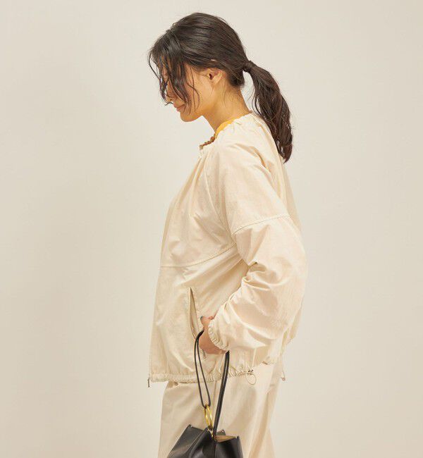 SHIPS for women「〈手洗い可能/撥水加工〉ナイロン ギャザー ショート ブルゾン ◇」|ブルゾン・スタジャン|