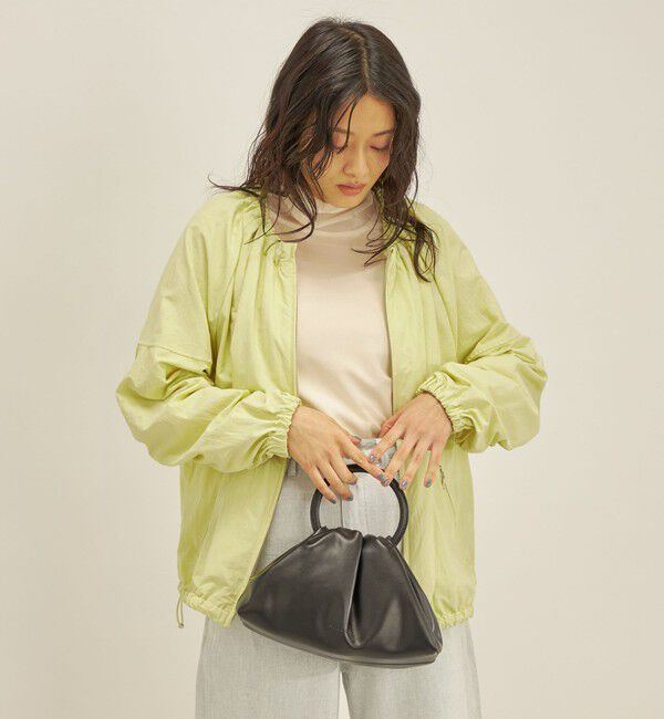 SHIPS for women「〈手洗い可能/撥水加工〉ナイロン ギャザー ショート ブルゾン ◇」|ブルゾン・スタジャン|