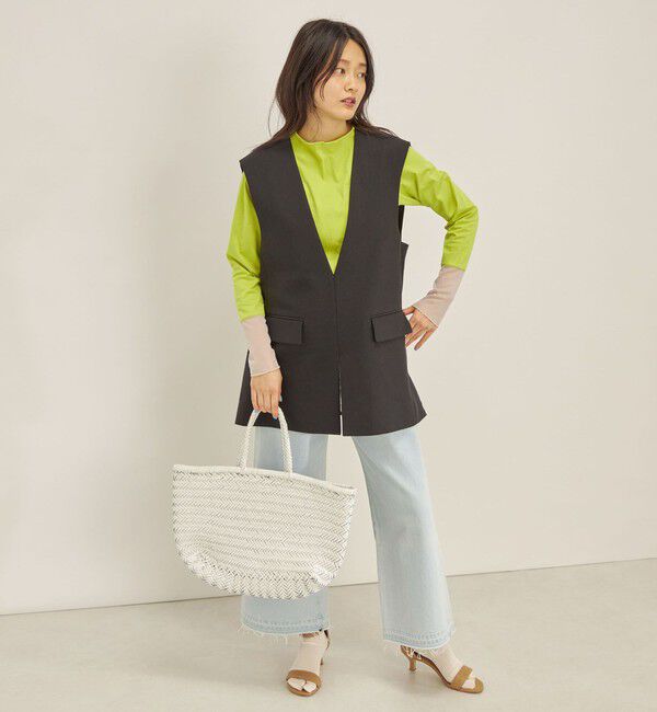 SHIPS for women「ハードリネン センター スリット ジレ◆」|ベスト・ジレ|