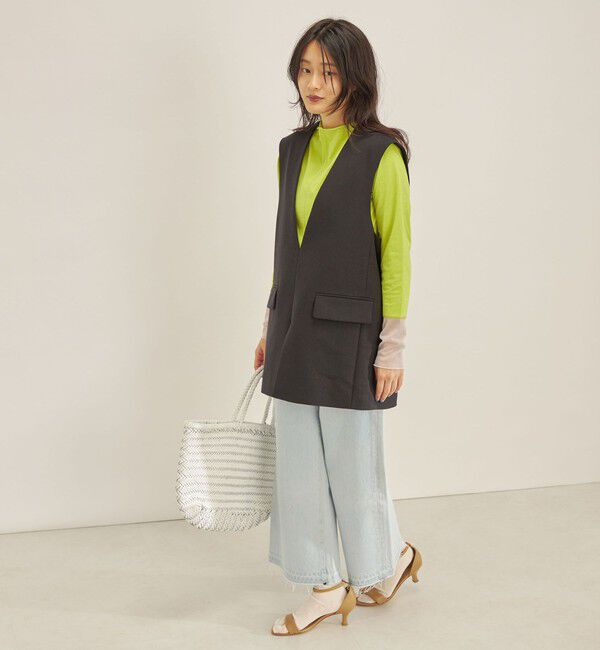 SHIPS for women「ハードリネン センター スリット ジレ◆」|ベスト・ジレ|