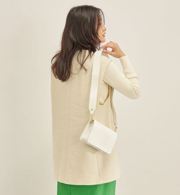 SHIPS for women「ハードリネン センター スリット ジレ◆」|ベスト・ジレ|