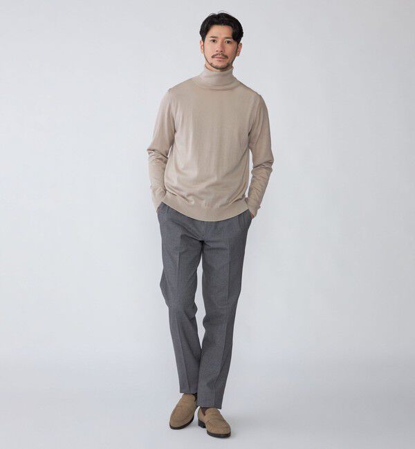 SHIPS「SHIPS: HANDFRAME 16ゲージ タートルネック ニット」|ニット・セーター|