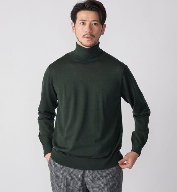 SHIPS「SHIPS: HANDFRAME 16ゲージ タートルネック ニット」|ニット・セーター|