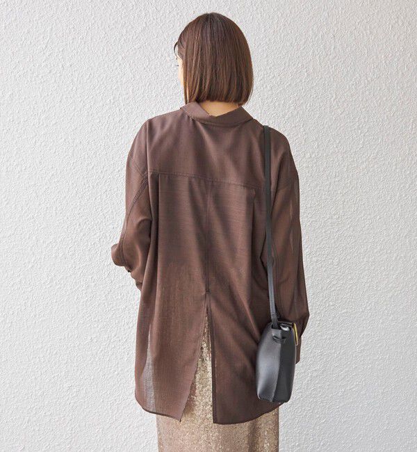 SHIPS for women「〈洗濯機可能〉ウォッシャブル ウール ボイル シャツ」|シャツ・ブラウス|