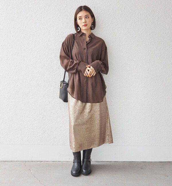 SHIPS for women「〈洗濯機可能〉ウォッシャブル ウール ボイル シャツ」|シャツ・ブラウス|