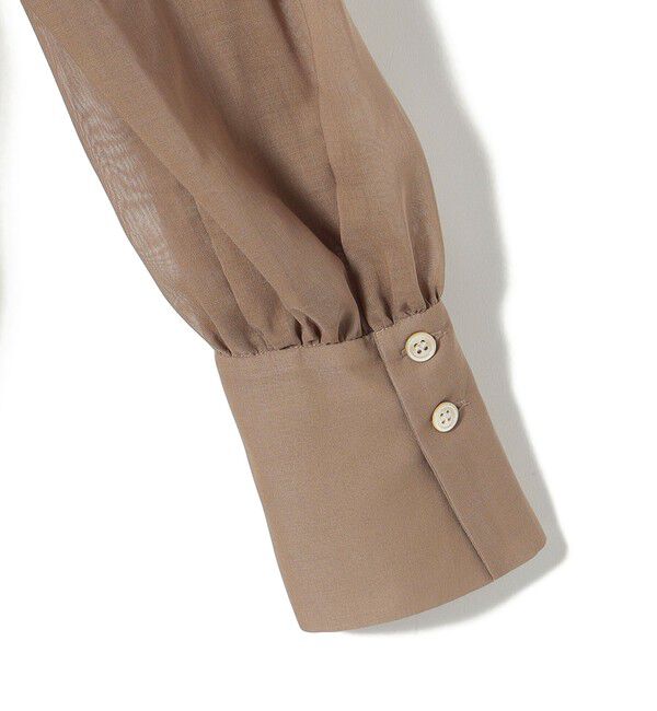 SHIPS for women「〈手洗い可能〉フリルカラー シアー ソリッド ブラウス」|シャツ・ブラウス|