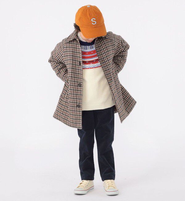 SHIPS KIDS「SHIPS KIDS:100～130cm / ガンクラブチェック ステンカラー コート」|ステンカラーコート|