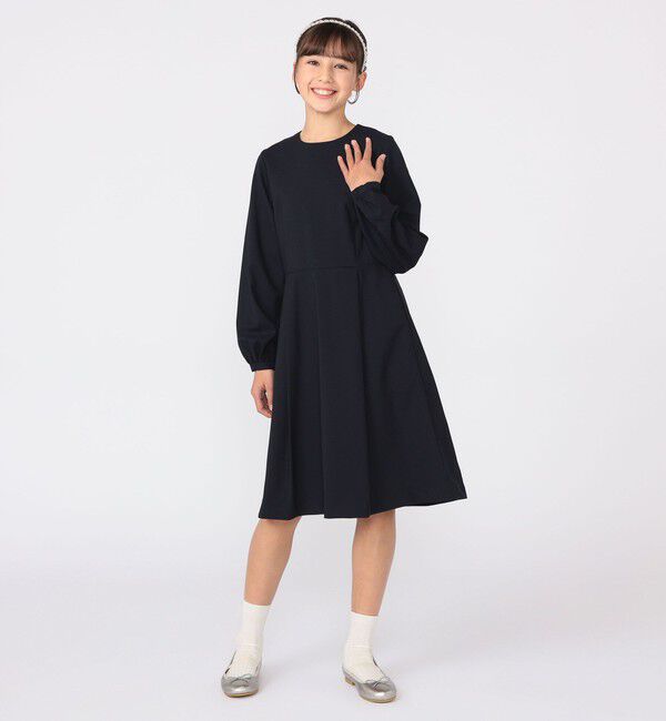 SHIPS KIDS「SHIPS KIDS:150～160cm / セレモニー ストレッチ フレア ワンピース」|ワンピース|