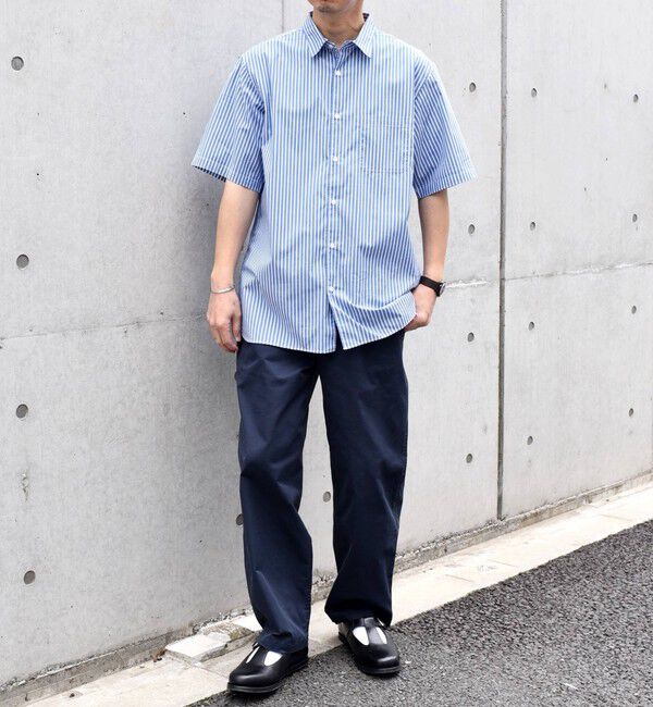 SHIPS any「SHIPS any: ブルーパレット ストライプ / ハケメ リラックス レギュラーカラー シャツ◇」|シャツ・ブラウス|