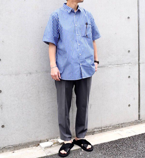 SHIPS any「SHIPS any: ブルーパレット ソリッド / ストライプ リラックス レギュラーカラー シャツ◇」|シャツ・ブラウス|