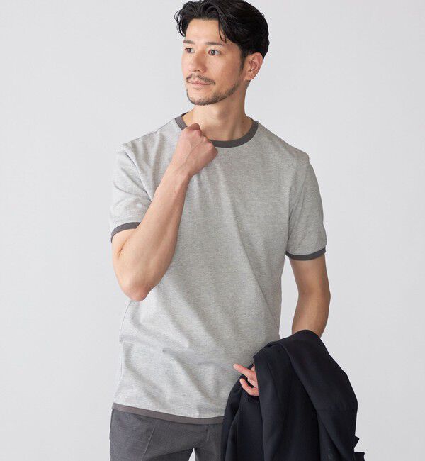 SHIPS「SHIPS: バーズアイ クルーネック Tシャツ」|Tシャツ・カットソー|