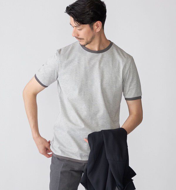 SHIPS「SHIPS: バーズアイ クルーネック Tシャツ」|Tシャツ・カットソー|