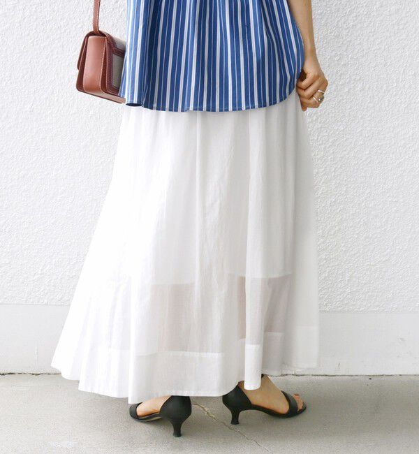 SHIPS for women「〈手洗い可能〉ウエスト ゴム ギャザー スカート 2」|スカート|