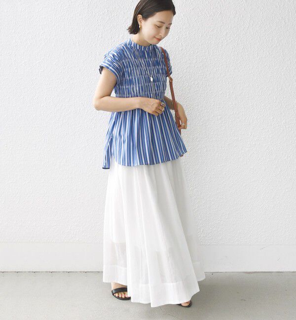 SHIPS for women「〈手洗い可能〉ウエスト ゴム ギャザー スカート 2」|スカート|