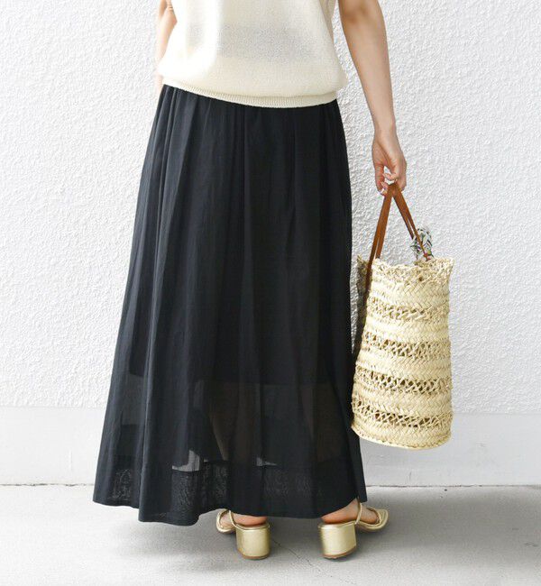 SHIPS for women「〈手洗い可能〉ウエスト ゴム ギャザー スカート 2」|スカート|