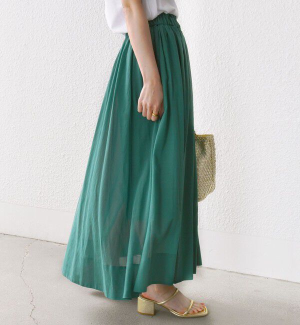 SHIPS for women「〈手洗い可能〉ウエスト ゴム ギャザー スカート 2」|スカート|