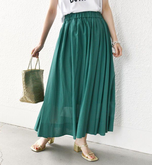 SHIPS for women「〈手洗い可能〉ウエスト ゴム ギャザー スカート 2」|スカート|