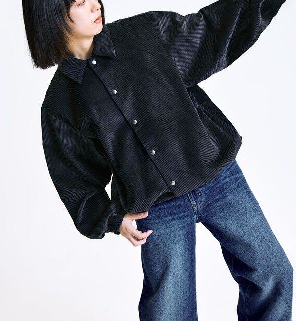 SHIPS「City Ambient Products: コーデュロイ コーチ ジャケット」|ブルゾン・スタジャン|