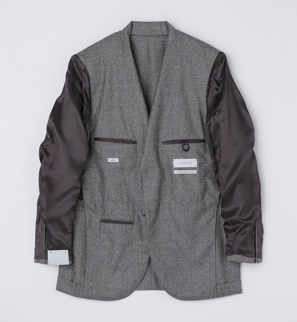 SHIPS「【SHIPS別注】CARUSO: AIDA ワイドラペル ピンヘッド ジャケット」|テーラードジャケット|