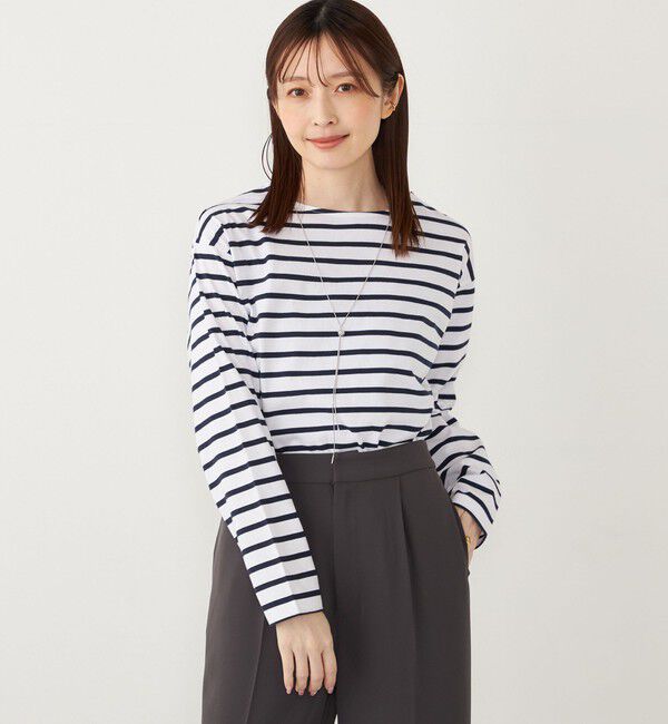 SHIPS Colors 「SHIPS Colors:コットン レイヤード TEE 3（ロンT）◇」|Tシャツ・カットソー|ネイビー