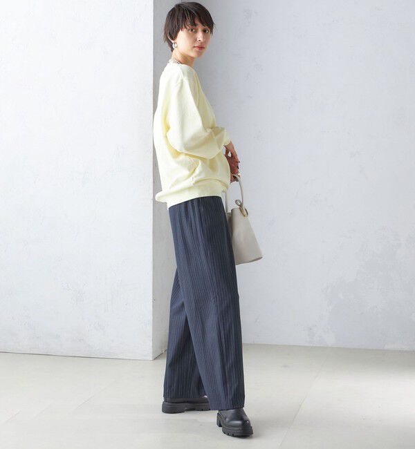 SHIPS for women「〈手洗い可能〉両面起毛 ドロスト パンツ（ネイビー）」|その他|