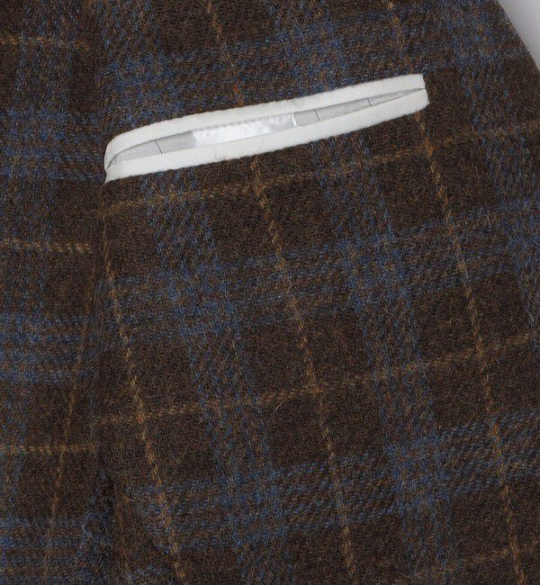 SHIPS「【 SHIPS別注】Errico Formicola:ウール ブラウン&times;ブルー チェック ジャケット」|テーラードジャケット|