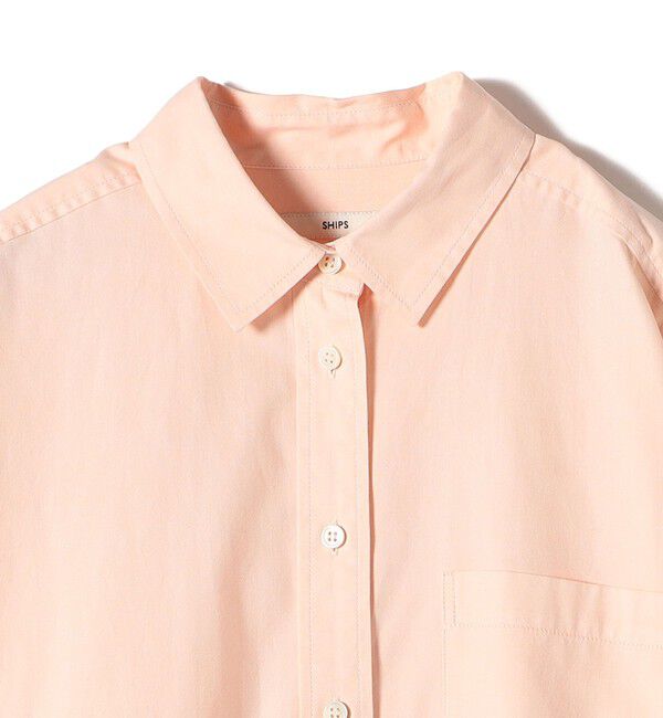SHIPS for women「〈洗濯機可能〉ピン オックス 刺繍 シャツ」|シャツ・ブラウス|