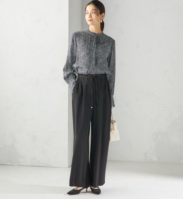 SHIPS for women「〈接触冷感 / 手洗い可能〉アセテート混 バック サテン ワイド パンツ」|その他|