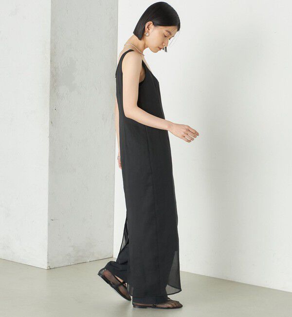 SHIPS for women「《予約》Wai＋:〈手洗い可能〉オーガンジー ノースリーブ 2WAY ワンピース」|ワンピース|