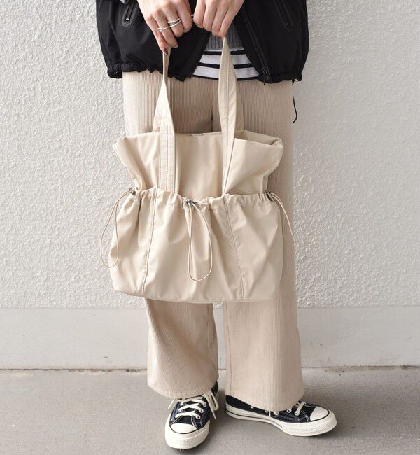 SHIPS Colors 「SHIPS Colors: A4 ナイロン ギャザー トートバッグ◇」|トートバッグ|ナチュラル