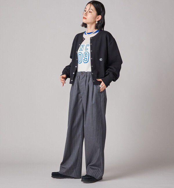 SHIPS for women「SHIPS NINE CASE:〈手洗い可能〉ストライプ イージー パンツ」|その他|