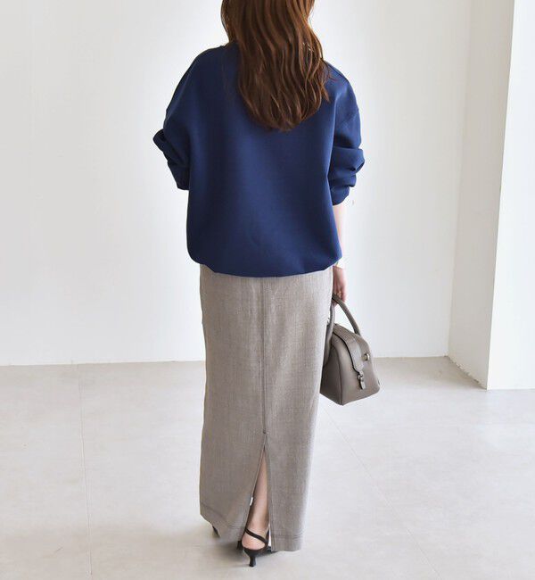 quaranciel「quaranciel:〈洗濯機可能〉ウーステッド ステッチ Iライン ロング スカート」|スカート|