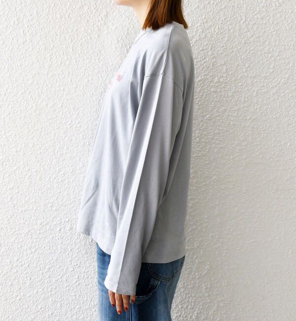 SHIPS any「【SHIPS any別注】MONMIMI:〈洗濯機可能〉ロゴ プリント ロンTEE 25AW」|Tシャツ・カットソー|