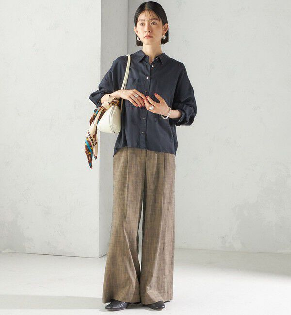 SHIPS for women「〈手洗い可能〉セルロース ツイル 羽織 シャツ」|シャツ・ブラウス|