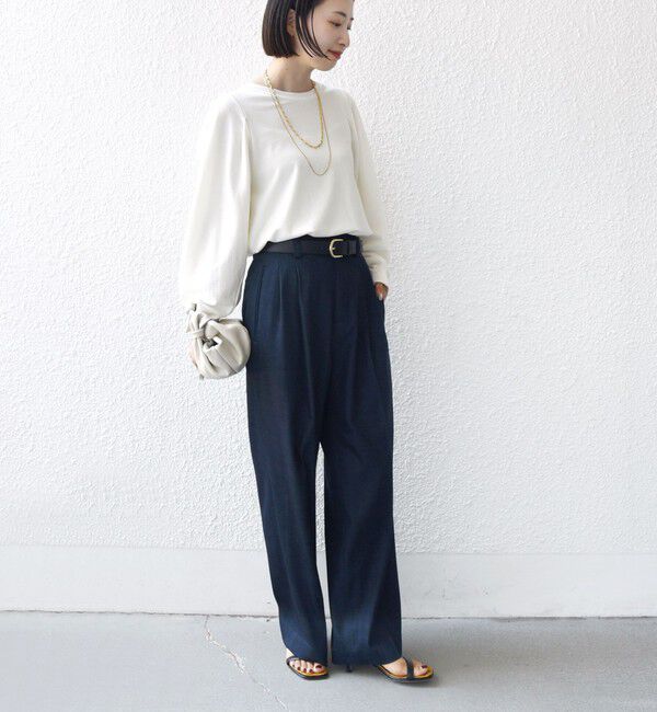 SHIPS for women「DEPEND インレー タック デザイン プルオーバー」|Tシャツ・カットソー|