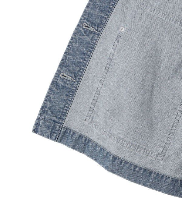 SHIPS for women「【WEB限定】〈洗濯機可能〉ノーカラー デニム カバー オール」|デニムジャケット|