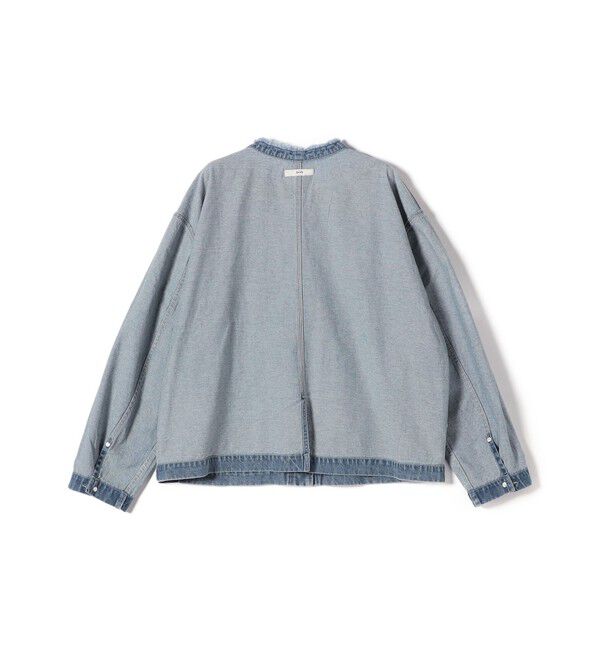 SHIPS for women「【WEB限定】〈洗濯機可能〉ノーカラー デニム カバー オール」|デニムジャケット|