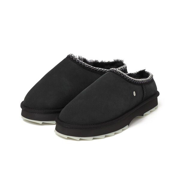 SHIPS any「EMU: SHARKY SCUFF ムートン スリッポン」|スリッポン|ブラック