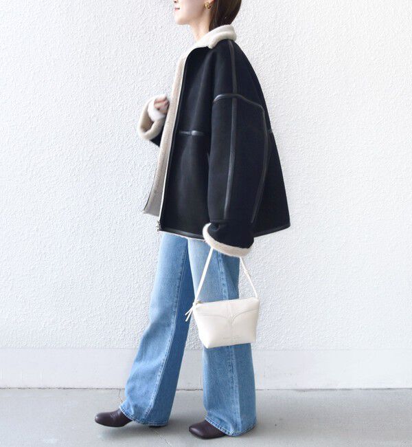 SHIPS for women「フェイク ムートン ジップ コート」|その他|