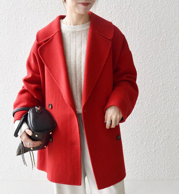 SHIPS any「SHIPS any: リバー ダブル テーラード ミドル コクーン コート」|その他|