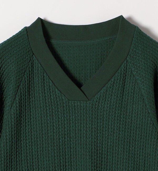 quaranciel「quaranciel:〈手洗い可能〉ケーブル ジャージー Vネック プルオーバー」|Tシャツ・カットソー|
