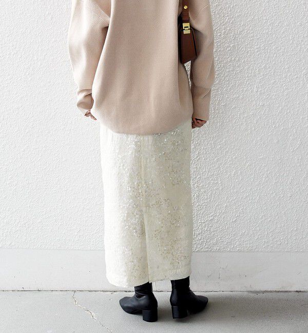 SHIPS any「SHIPS any: スパンコール ジャカード Iライン イージー スカート」|スカート|