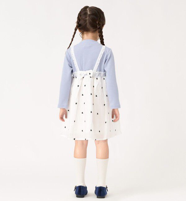 SHIPS Colors 「SHIPS Colors:100～140cm /〈洗濯機可能〉ハート エンブロイダリー ワンピース」|ワンピース|