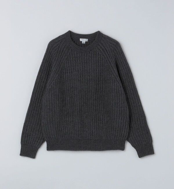 SHIPS「tone: FISHERMAN SWEATER」|ニット・セーター|チャコールグレー