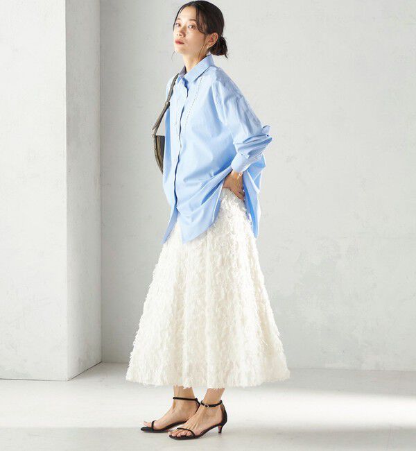 SHIPS for women「〈手洗い可能〉シアー カット ジャカード フレア スカート（セレモニー対応可）」|スカート|