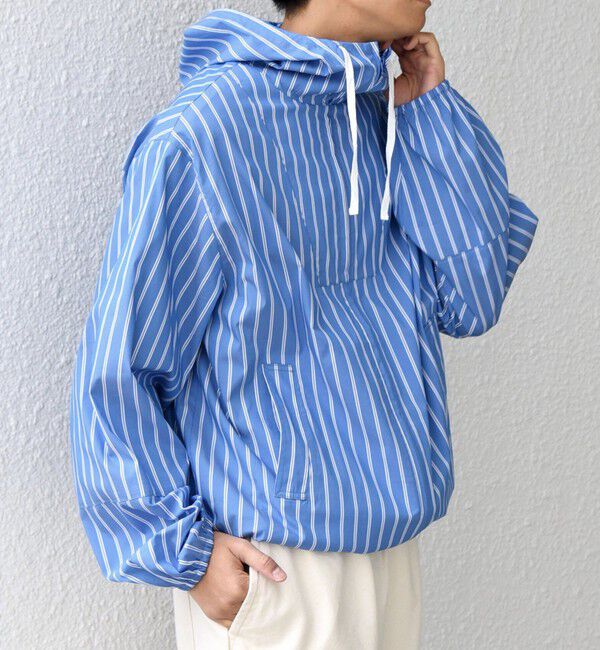 SHIPS any「SHIPS any:〈洗濯機可能〉アノラック テイスト ストライプ マリン パーカー◇」|その他|ロイヤルブルー