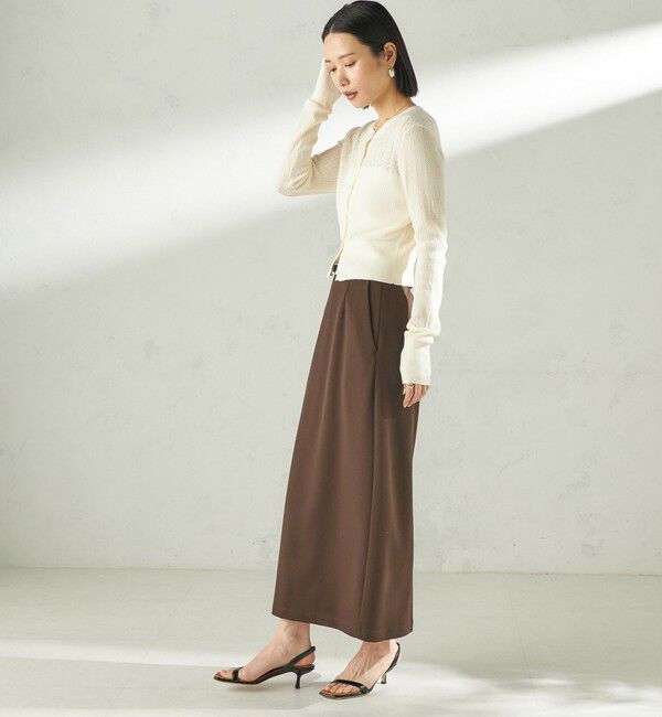 SHIPS for women「堀田茜&times;SHIPS:〈手洗い可能〉ベルト 付き ジョーゼット スカート」|スカート|