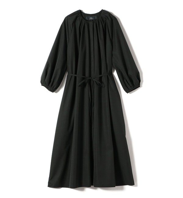 SHIPS for women「SHIPS Primary Navy Label:〈手洗い可能〉撥水 羽織 ギャザー ワンピース」|ワンピース|ブラック